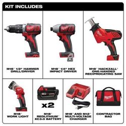 Milwaukee M18 4-Piece Combo Kit (2695-24)