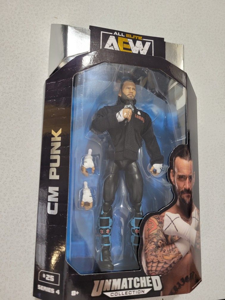 New All Elite Wrestling AEW Unmatched Series CM Punk 6 in Action Figure 