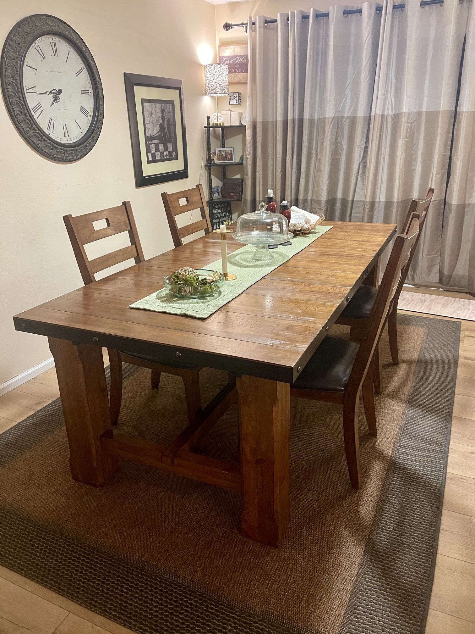 Solid Wood Extendable Table And Chairs
