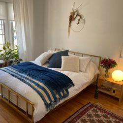 Gold Queen Bed frame 