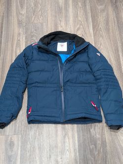 Rossignol Kids Ski Jacket Size 14 Blue Insulated Snowboard Coat Powder Skirt