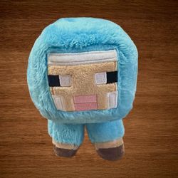 MOJANG JINX MINECRAFT PLUSH MINECON BLUE BABY SHEEP STUFFED ANIMAL 6”