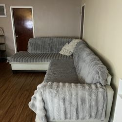 Large L-Shaped Sectional Couch – Washable Covers – Breaks Into 2 Pieces – $250 OBO