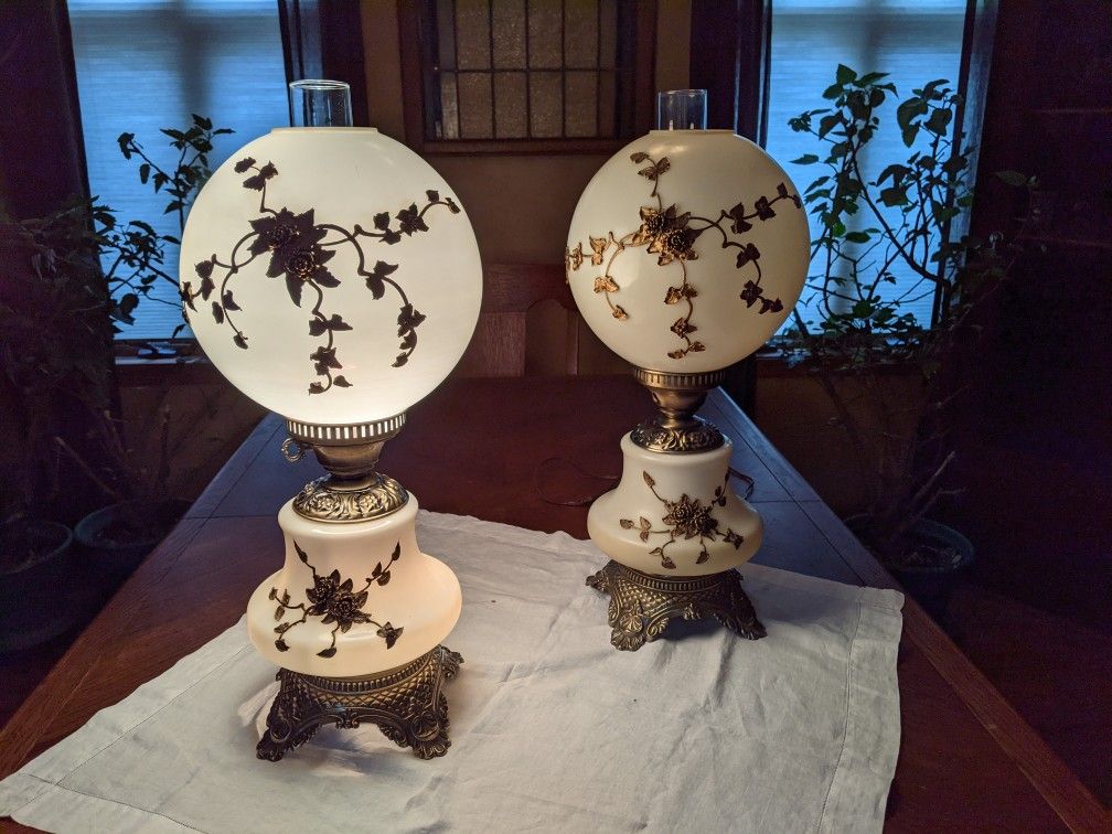 Vintage Glass Orb 3 Way Lamp + Nightlight - M.C. CO GIM 644 Lamp