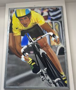 Framed Greg Lemond Cycling picture