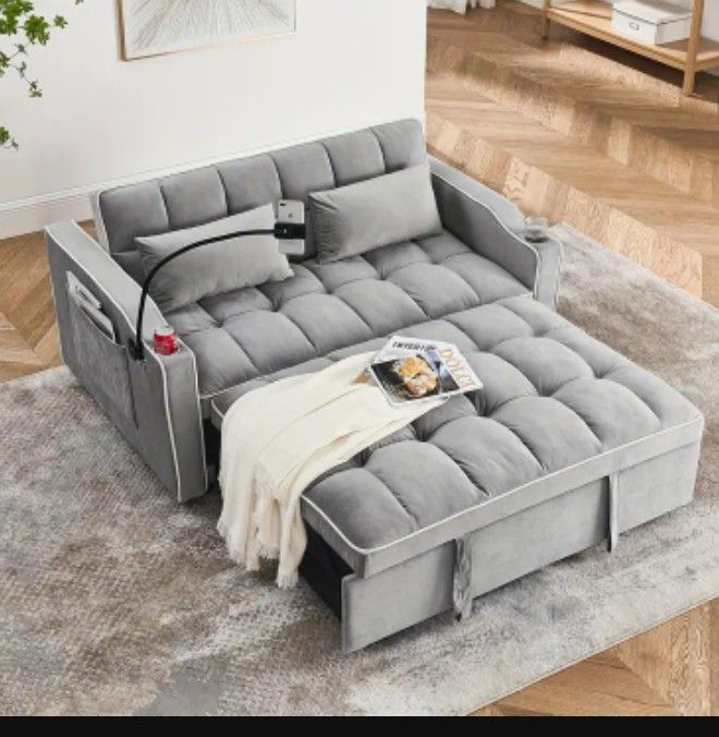sofa with futon and recliner new