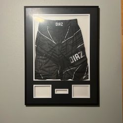 Signed/framed Nick Diaz Shorts