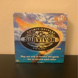 SURVIVOR Outwit Outplay Outlast Board Game 2000 Mattel TV Show, New Factory Sealed!!