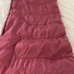 Coleman Child’s Sleeping Bag, 5’, Pink, Flannel Inside 