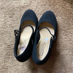 Black High Heeled Mary Janes Size 8