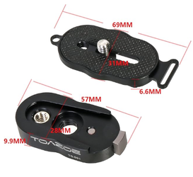 Quick Release Plate Adapter , TAOZOE tq-001, 1/4" Screw, Set of 2