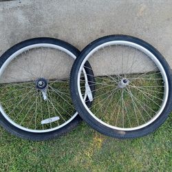 36H ALLOY WHEELS For 26 INCH CRUISER KLUNKER LOWRIDER BICYCLE  READY TO RIDE 