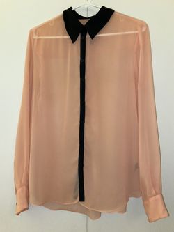 Peachy See Through Shirt With Buttons