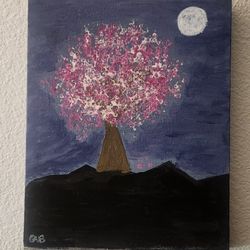 Cherry Blossom on a Mountain 