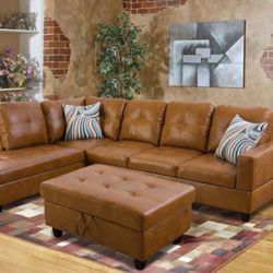 New sectional with storage Ottoman
