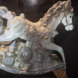 Vintage Sankyo Christmas Musical Rocking Horse