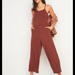 Old Navy Rust Color Cami Jumpsuit Romper size large