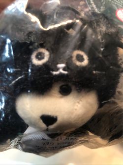 Starbucks plush black cat Halloween keychain still in original bag