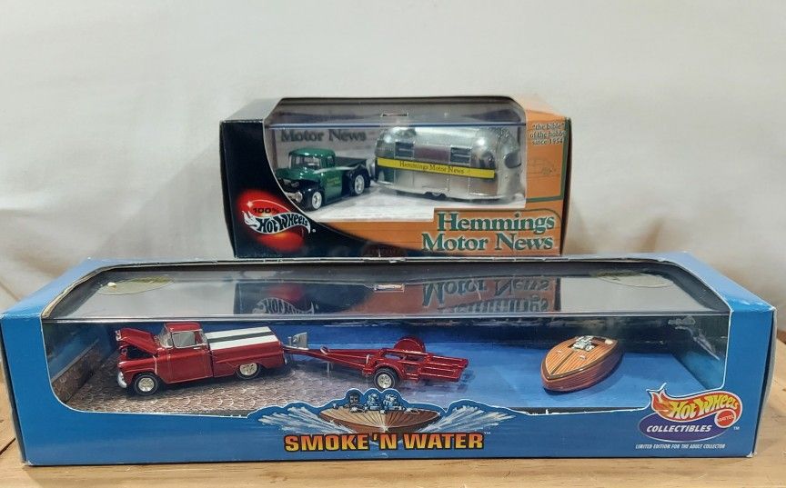 Hot wheels Die cast collectable sets Smoke n water & Hemming motor news 1:64 scale , YES THEY ARE AVAILABLE pickup in Turner kck 66106
