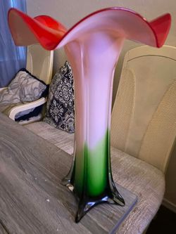 Beautiful glass flower vase