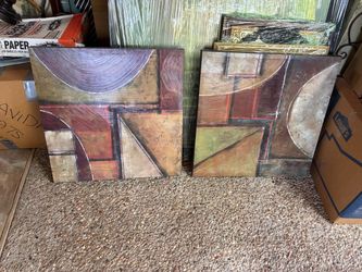 Abstract Canvas Wall Art Set of 2