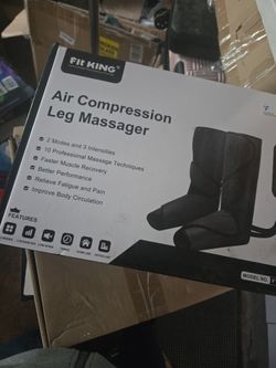 FIT KING Leg Massager for Circulation and Pain Relief, Air Compression Leg and Foot Massager to Relieve Pain Swelling Edema with 2 Size Extensions- Gr