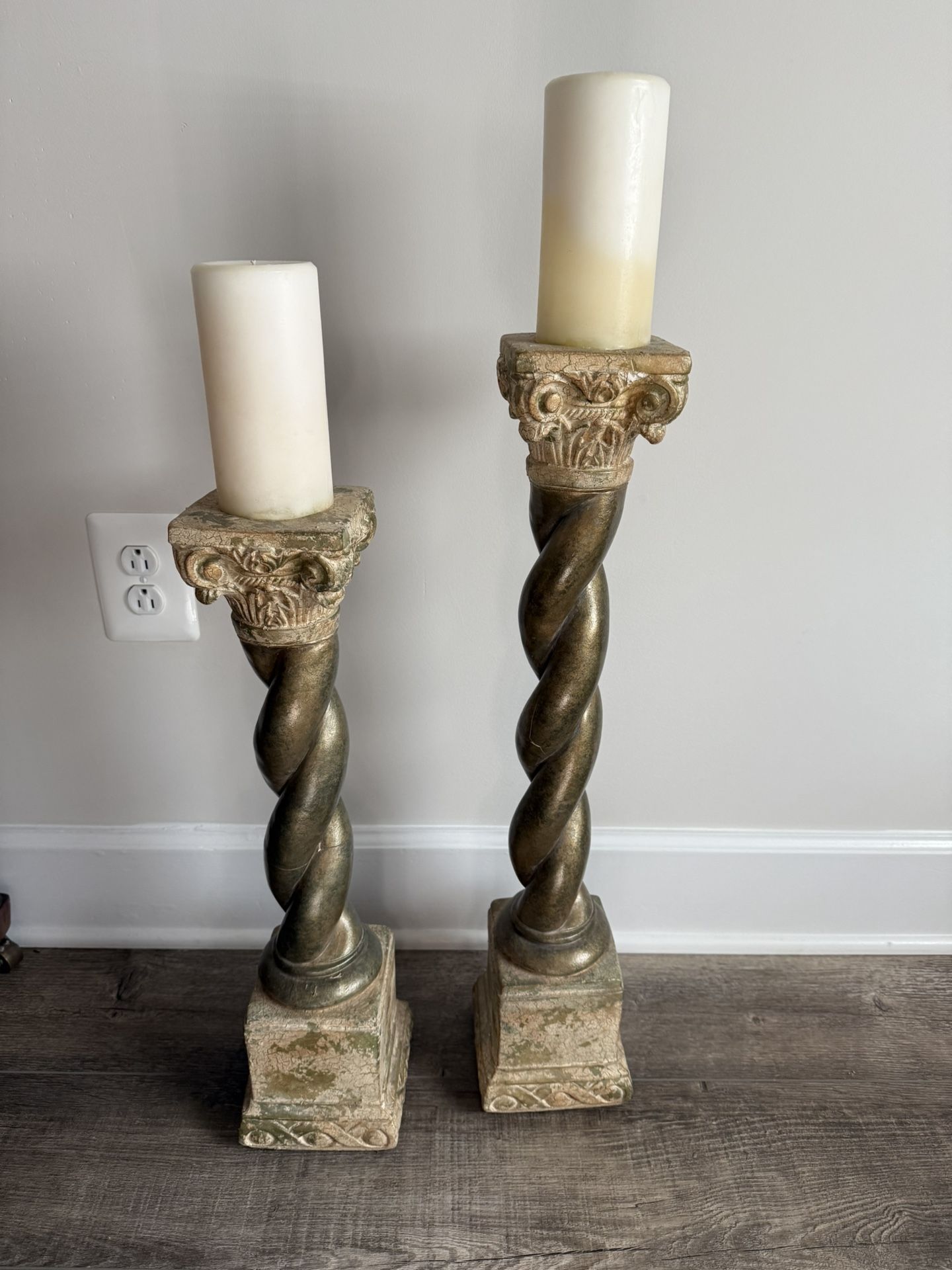 Pair of candle towers