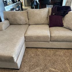 Couch With Reversible Chaise And Double Wide Chair