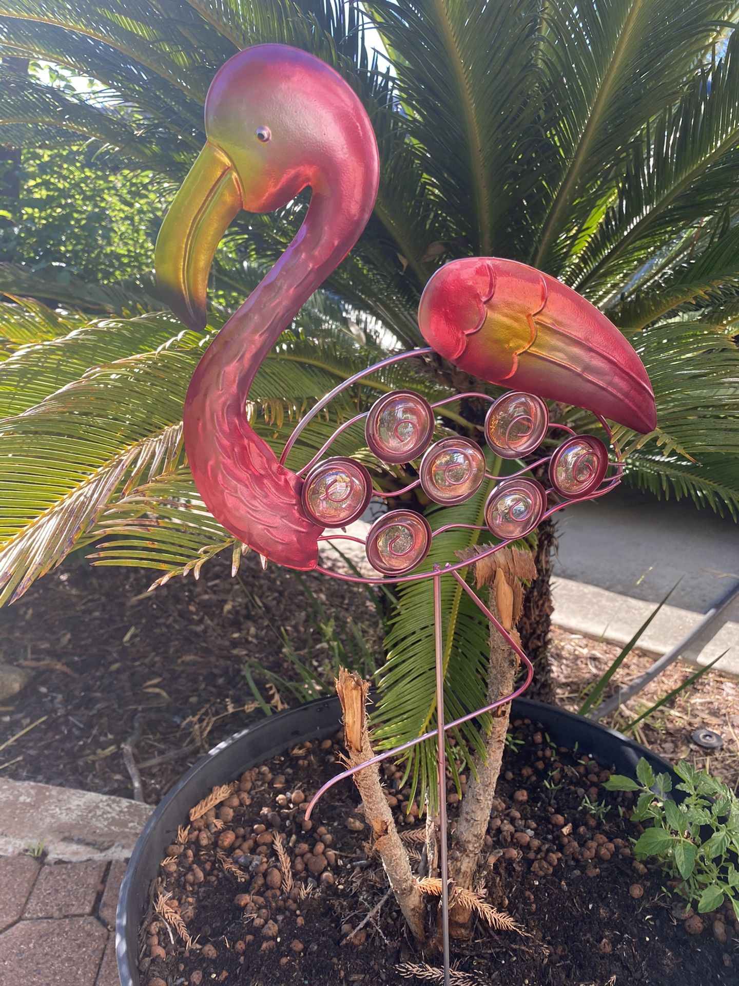 New Flamingo  🦩 🦩  Yard Art  14” Inches Tall