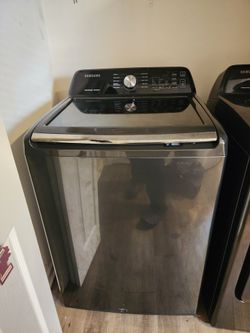 Black Samsung washer dryer