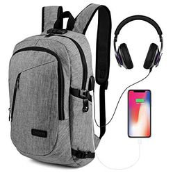 ONSON Anti Theft 15.6” Laptop Backpack, Grey