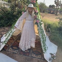 Vintage Wedding  Gypsy Dress Size 10 12