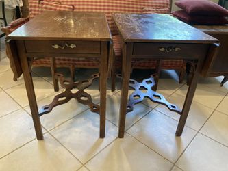 MUST GO 2 Wood Henredon Side End Tables