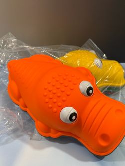 Orange Plastic Crocodile Kids Toy