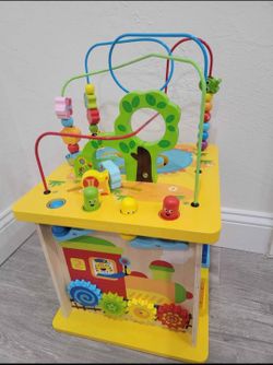 Fat Brain Toys- Deluxe Busy Time Cube Play