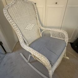 White rocking chair