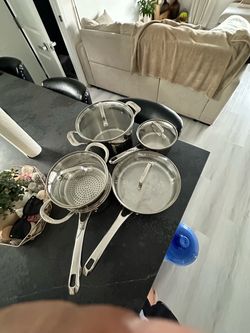 Stainless Steel Cookware Set with Glass Lids