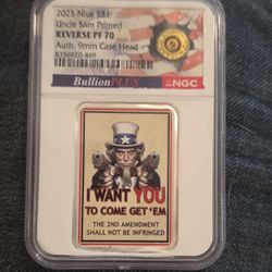 2025 Niue Uncle Sam Primed Reverse PF 70 1 Dollar Silver 0.999 Coin NGC