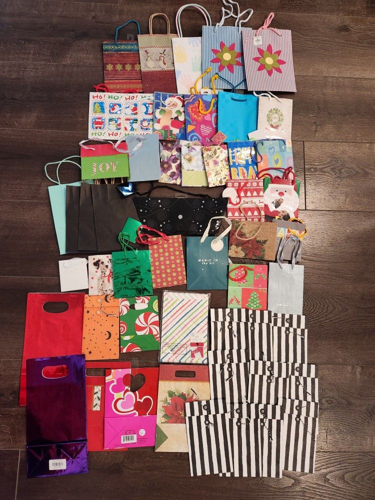 Gift Bags, Various 51 bags, Small, Medium, Flowers etc