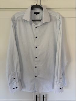 Modern English USA Men's Long-Sleeve Dress Shirt Size Large