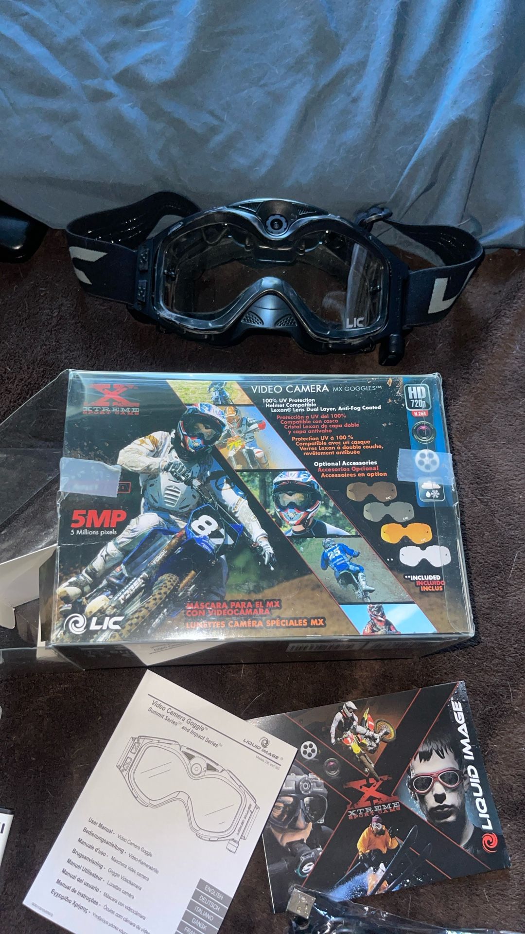 Liquid Image Video Camera Motocross Goggles