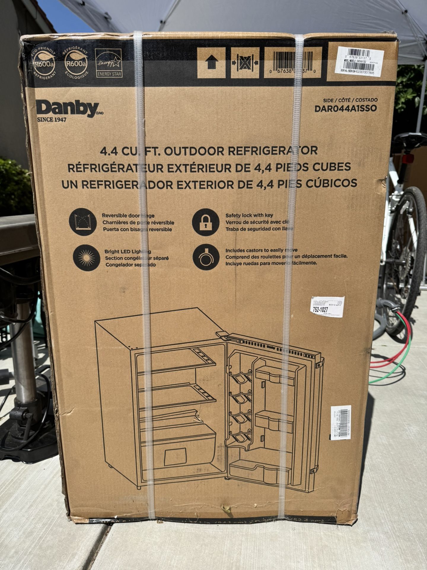 Un-opened Danby mini fridge