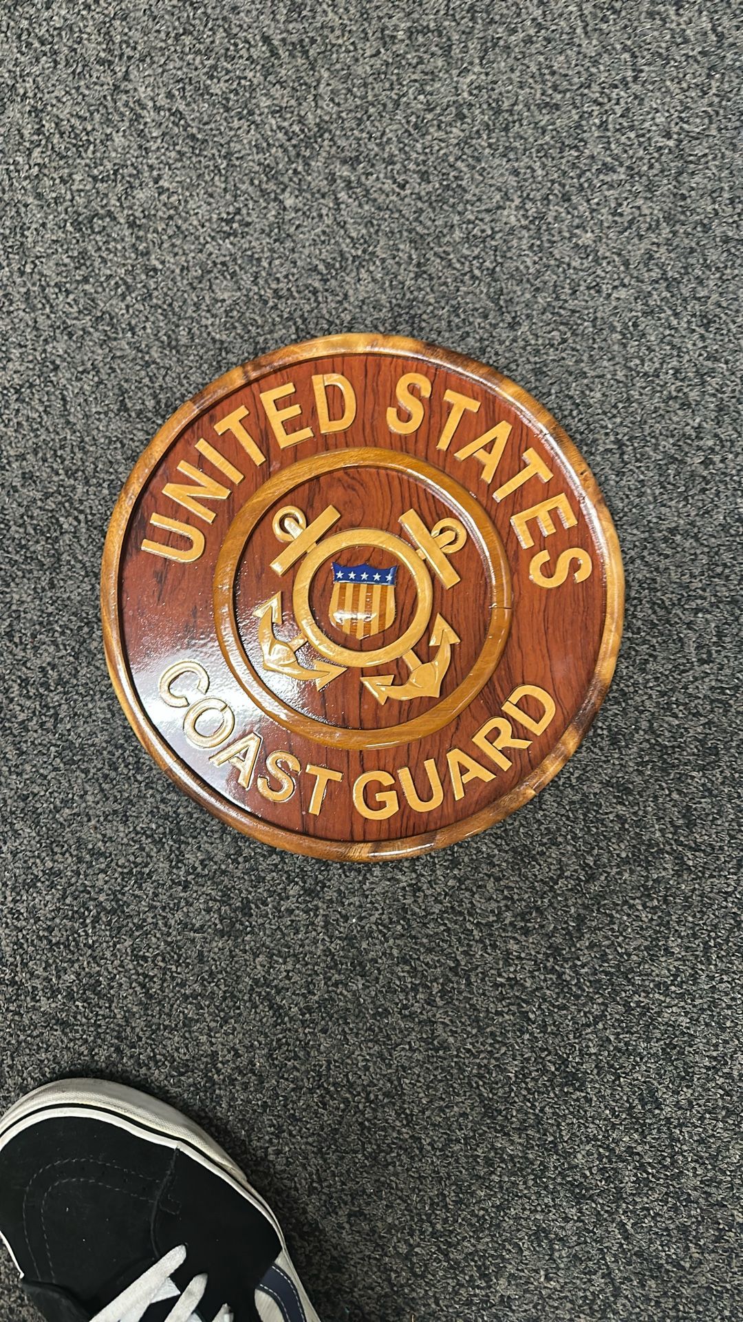 USCG Real Wood Plaque 12” United States Coast Guard