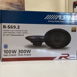 Alpine Type R 6x9 Inch Speakers 100 Watts Rms R-S69.2