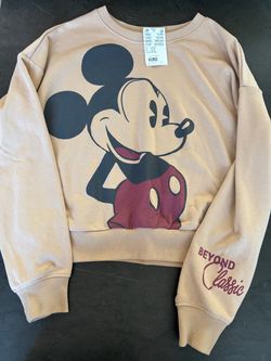 Mickey Mouse Crop Crewneck Sweatshirt