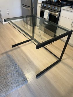 Sleek Glass Desk. Computer Desk. Glass Table 