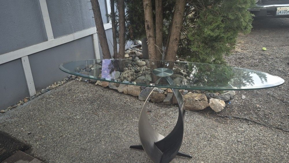 Glass Abstract Table