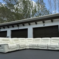 Sectional Sofa/Couch Recliners - Off White - Leather - Cheers - Delivery Available 🚛