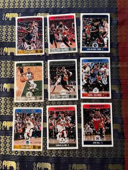 9 basketball cards from Panini 2017-2018