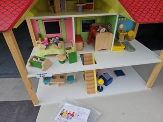 Lakeshore Wooden Doll House With People Furniture for Sale in Pico Rivera CA OfferUp